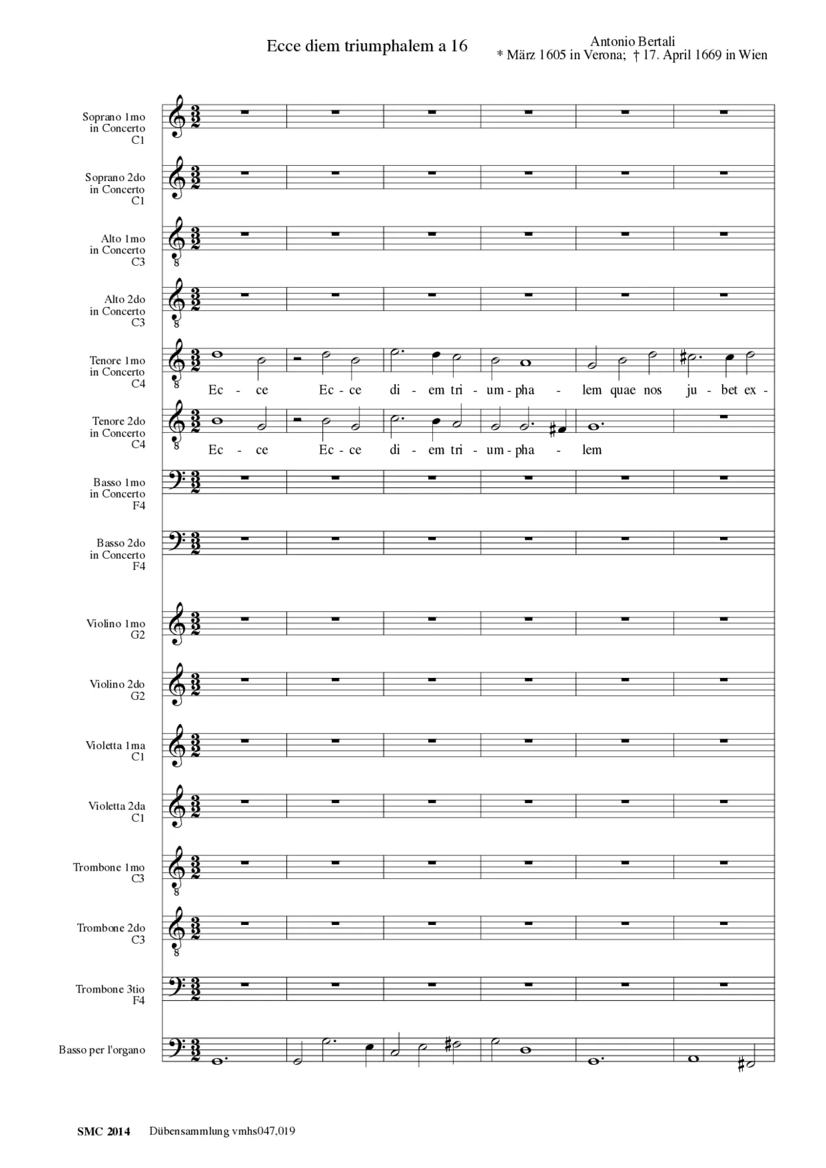 Ecce diem triumphalem - Page 1