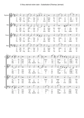 O thou eternal victim slain