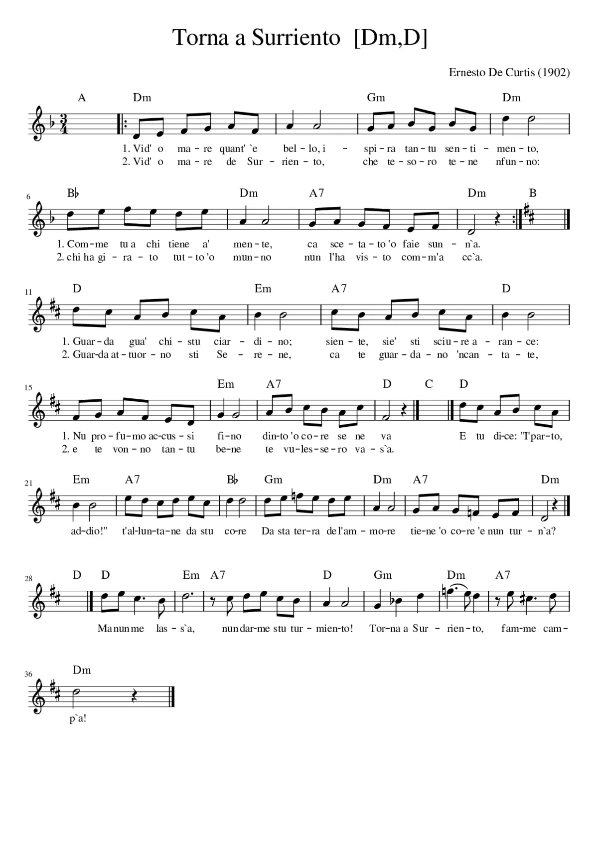Torna a Surriento [DmD] - Page 1