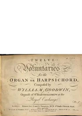 12 Voluntaries for the Organ or Harpsichord