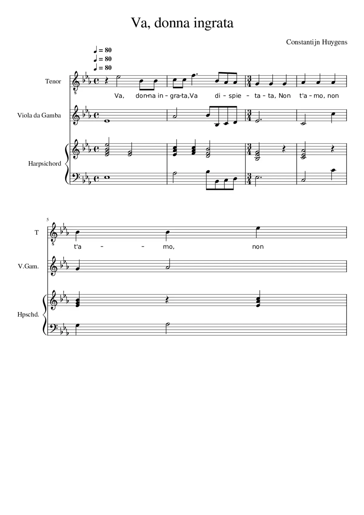 Va donna ingrata - Page 1