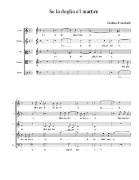 Se la doglia e'l martire