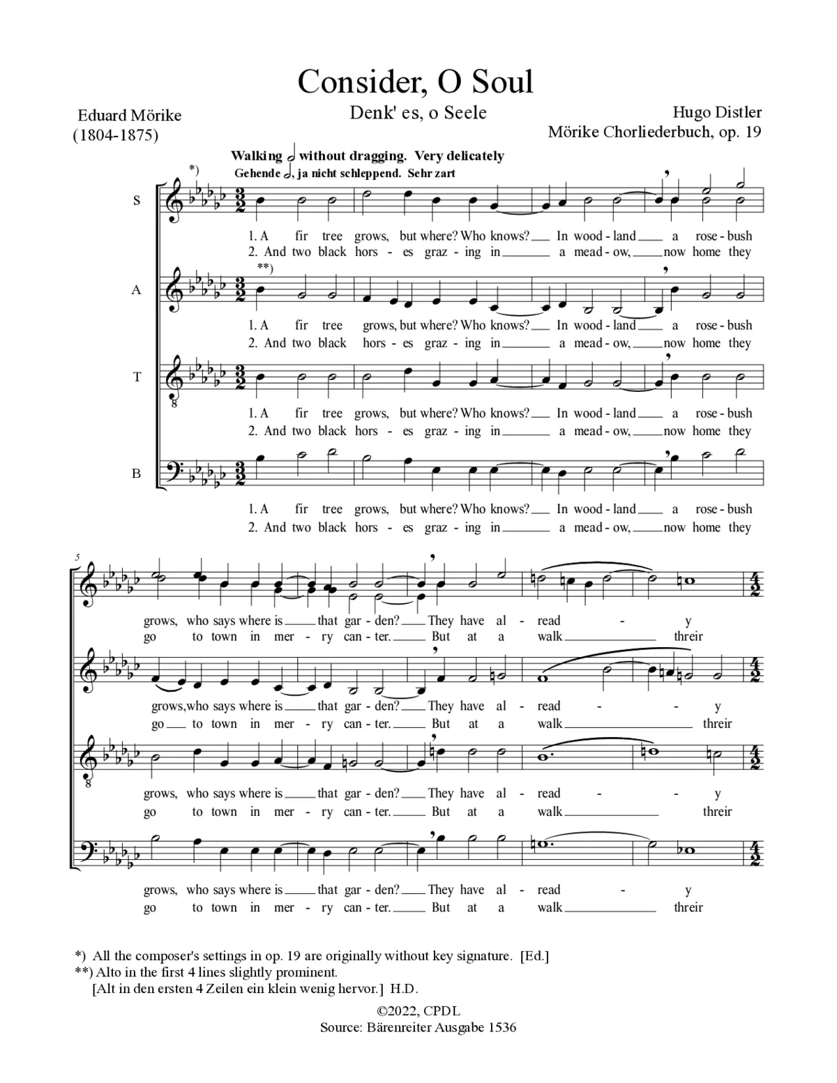 Denk' es, o Seele, Op. 19 No. 21 - Page 1