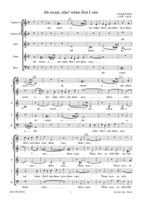 Ah sweet, alas! when first I saw