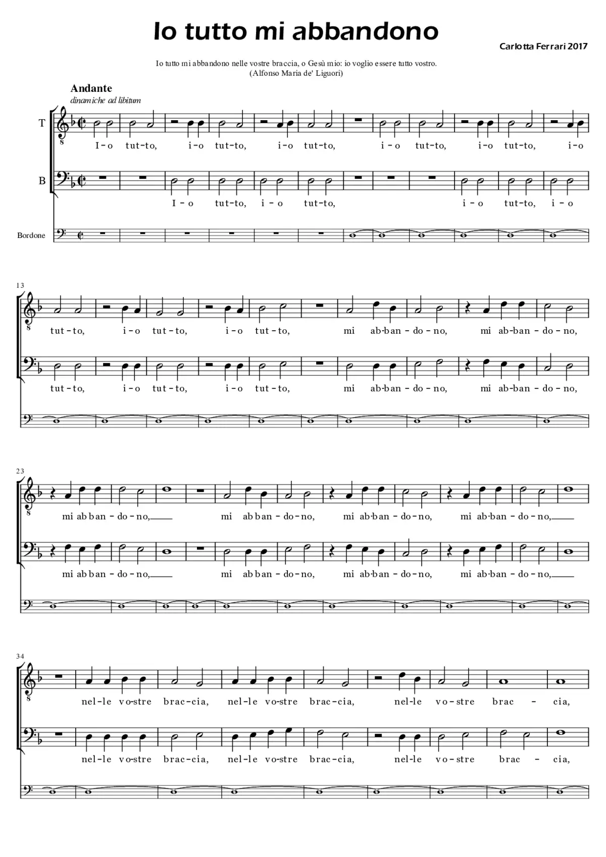 Io tutto mi abbandono - Page 1