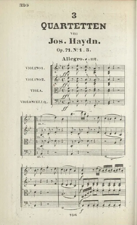 String Quartet in B-flat major - Page 1