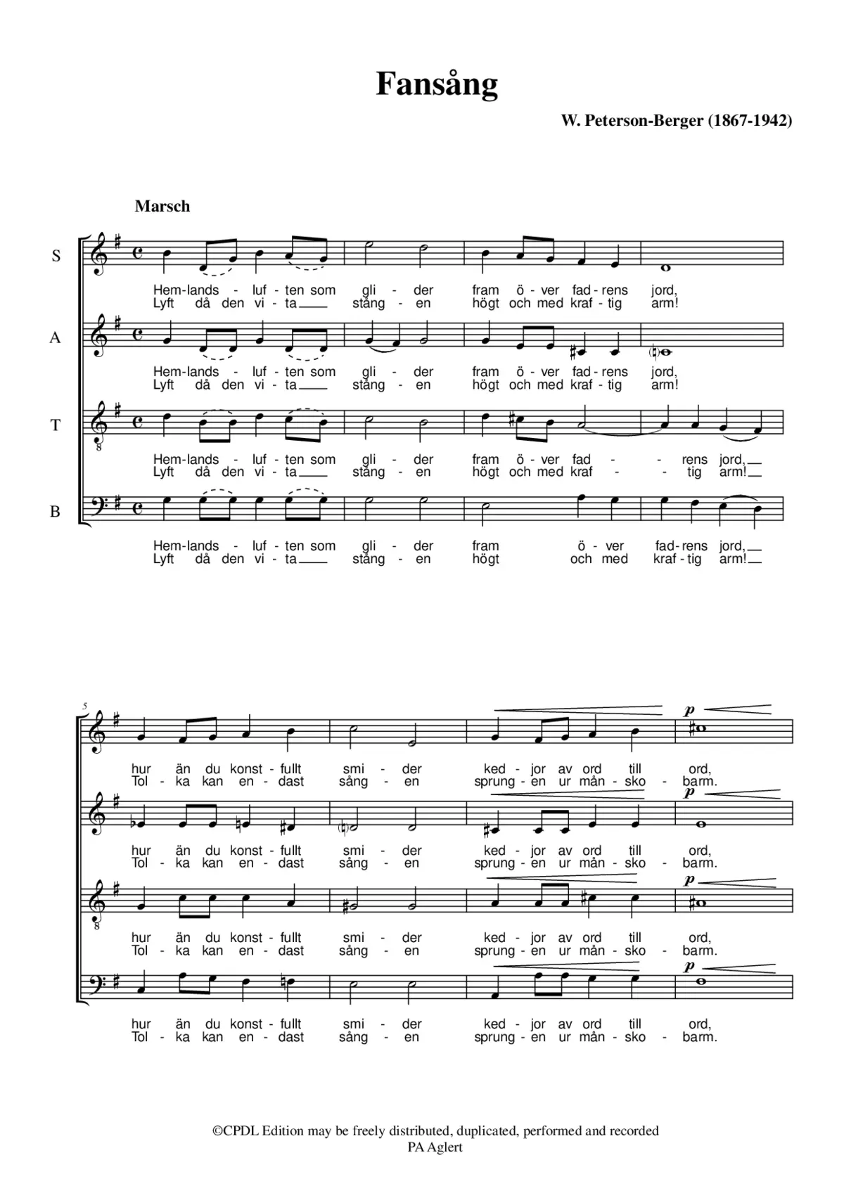 Fansång - Page 1