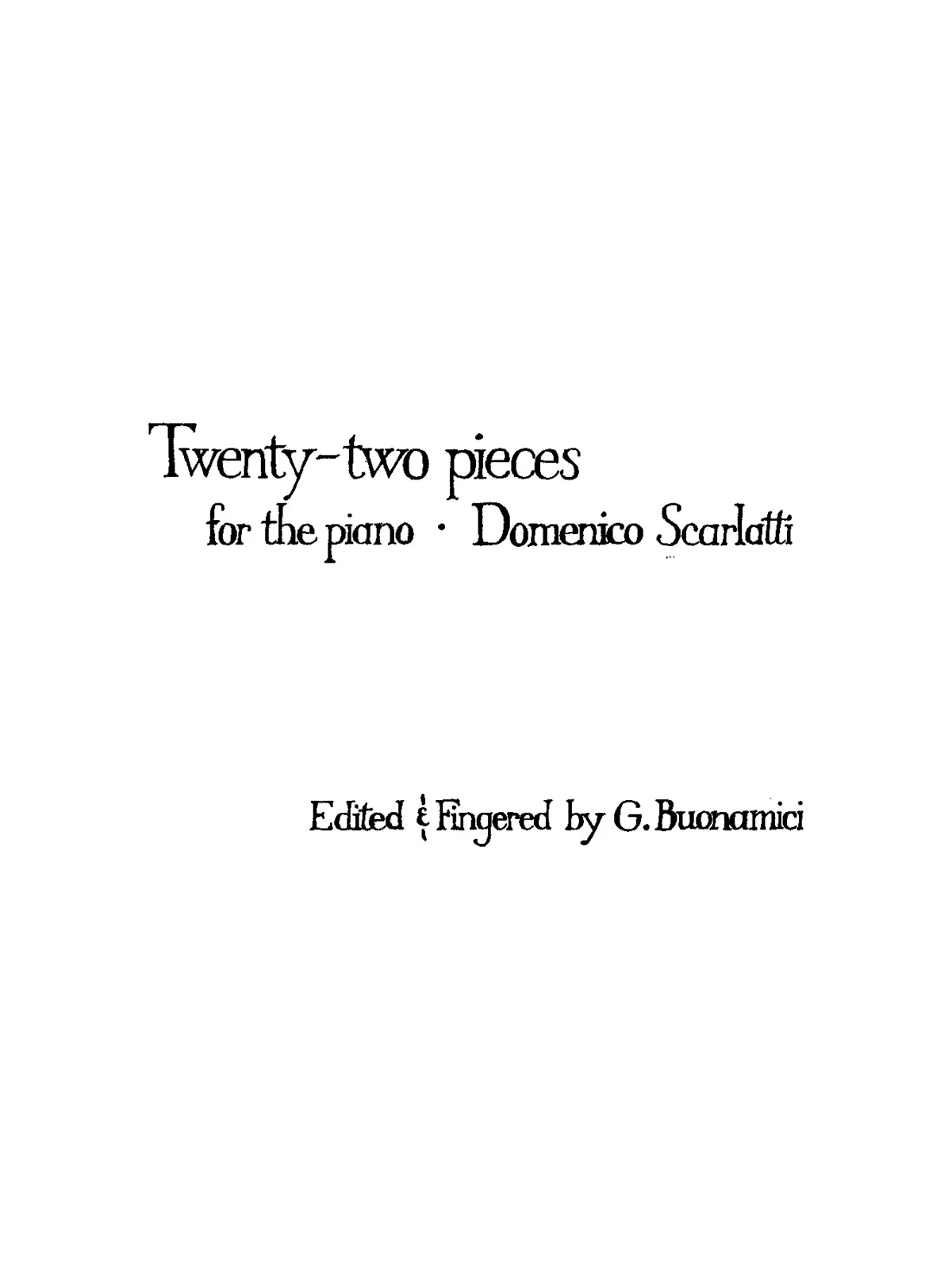 22 Pieces for Harpsichord and Piano - Page 1