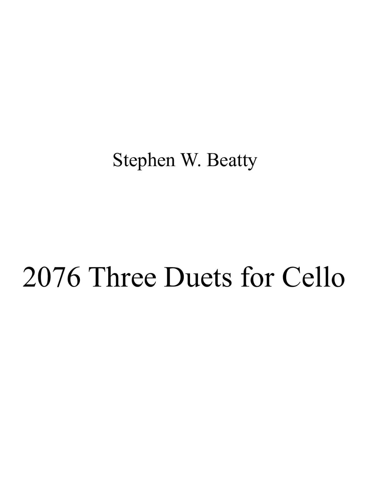 Three Duets for Cello - Page 1