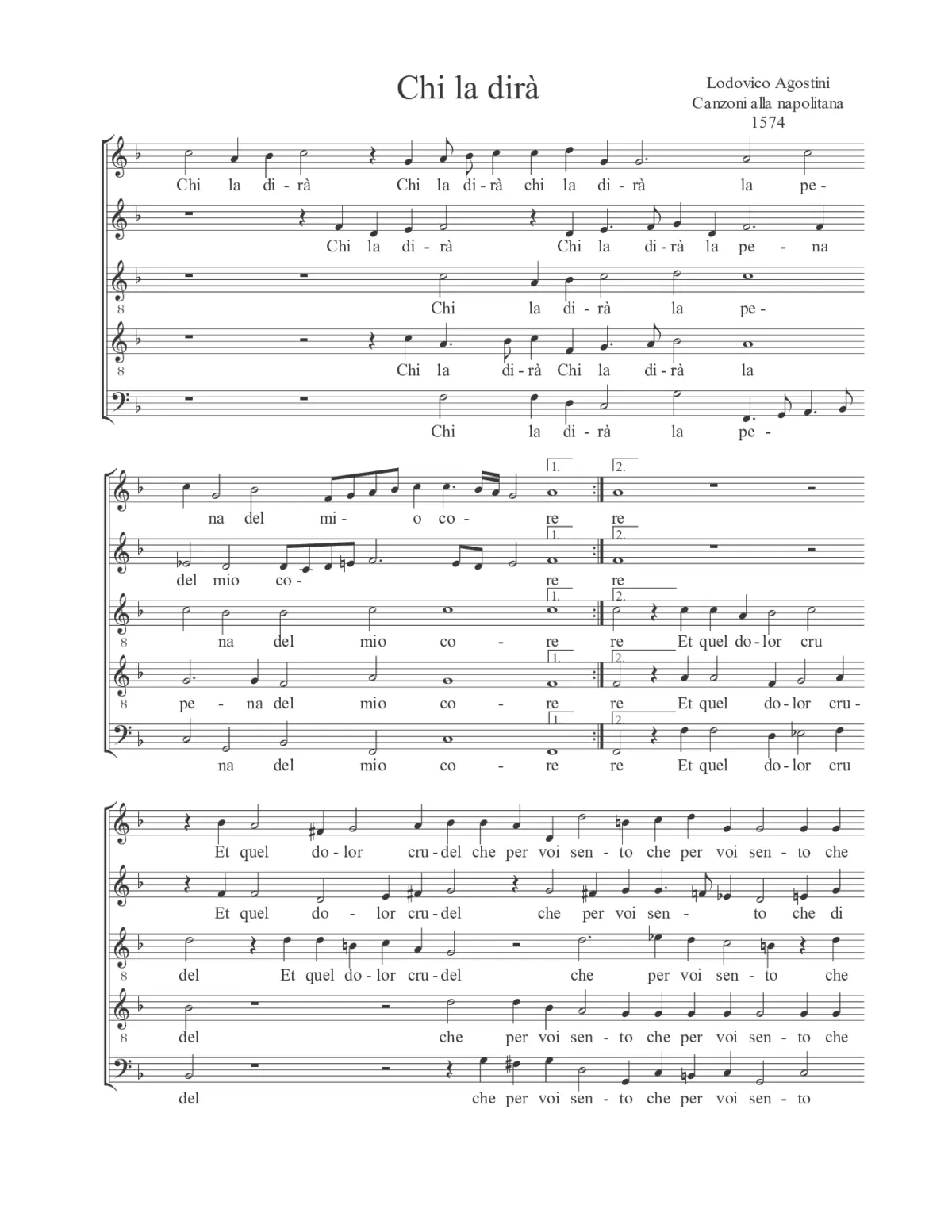Chi la dirà - Page 1