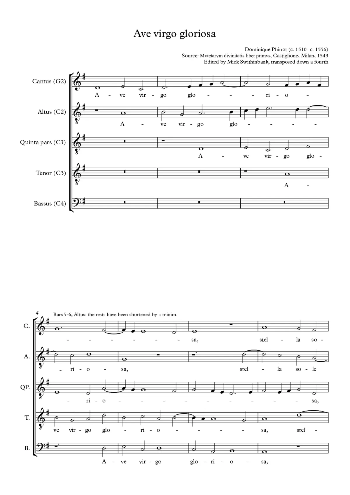 Ave virgo gloriosa - Page 1