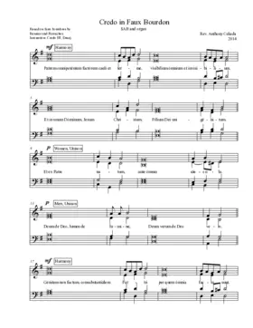 Credo in Faux Bourdon