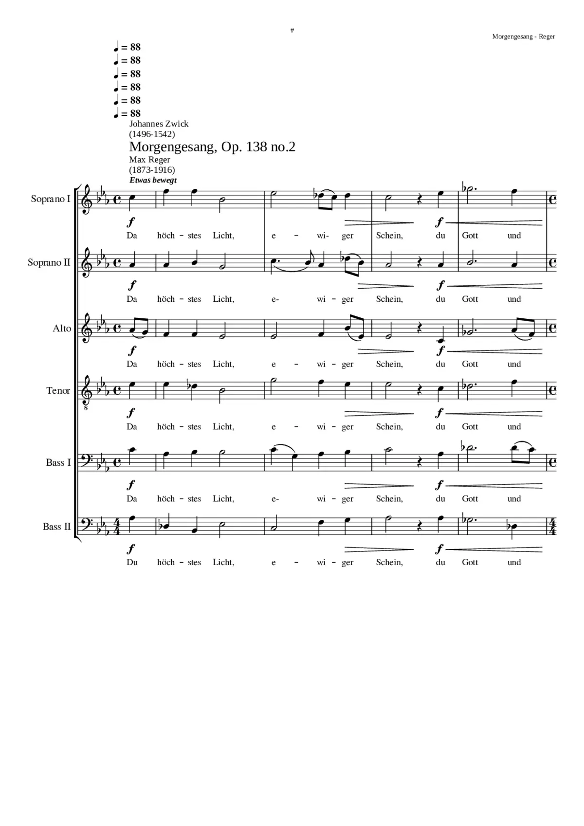 Morgengesang Op. 138 No. 2 - Page 1