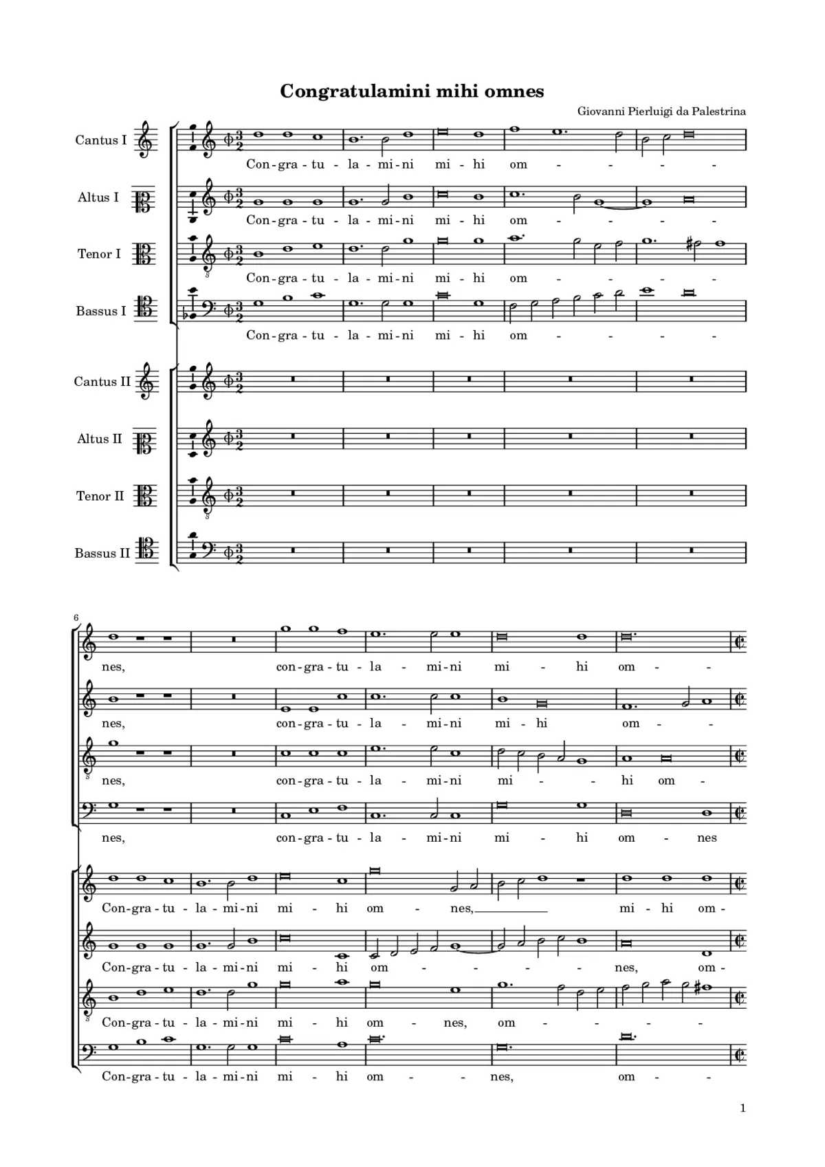Congratulamini mihi a 8 - Page 1