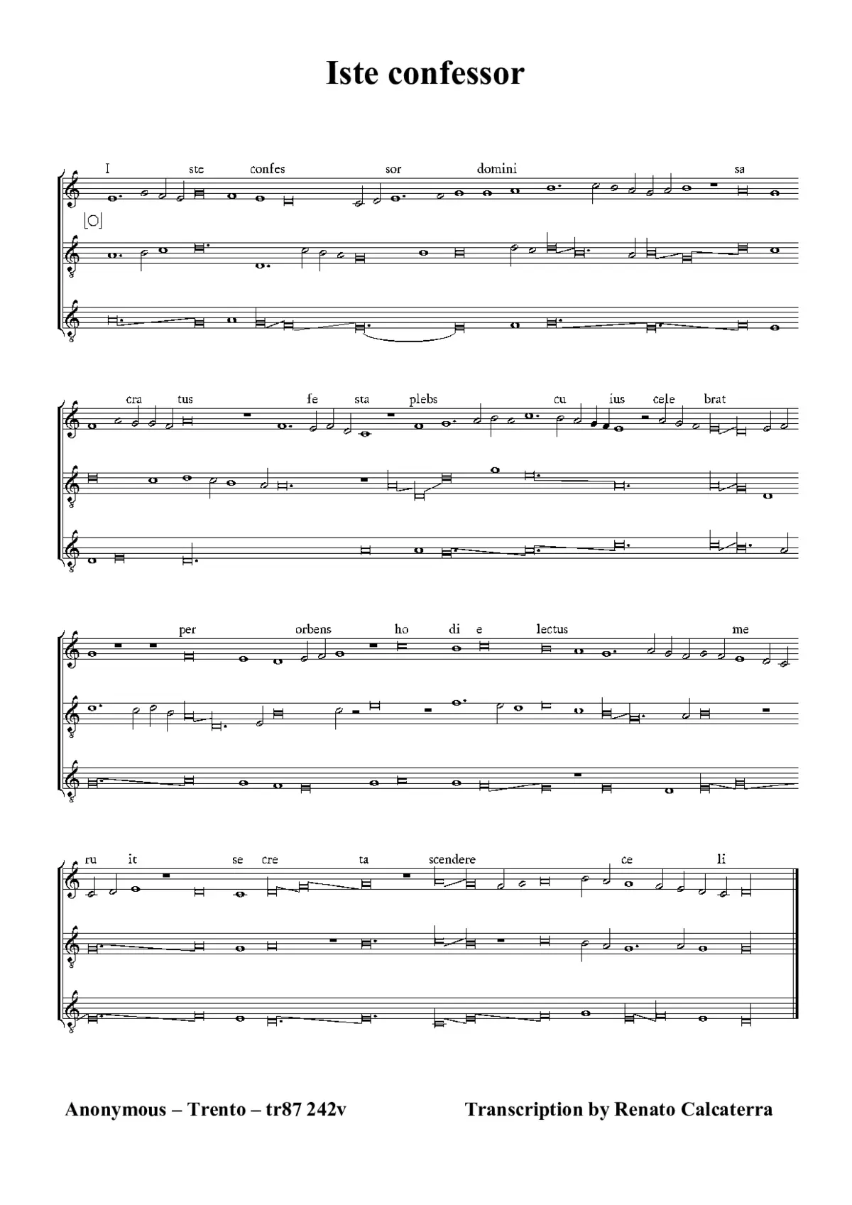 Iste confessor II - Page 1