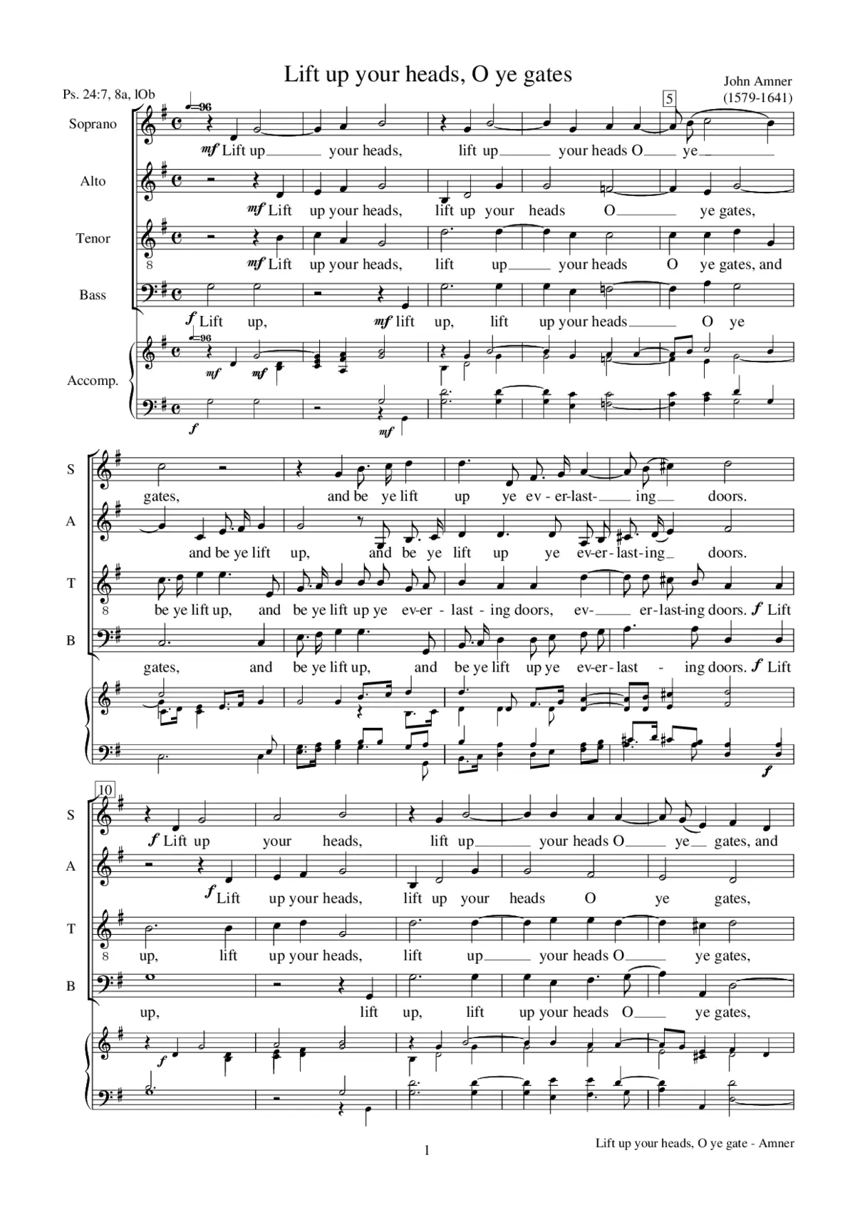 Lift up your heads, O ye gates - Page 1