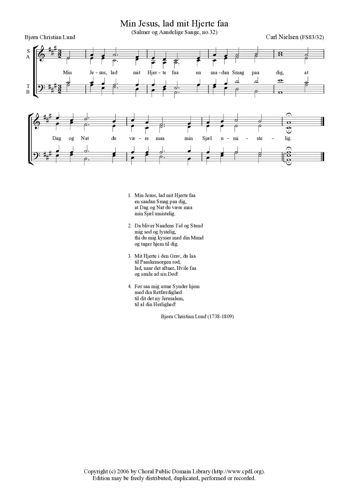 Min Jesus, lad mit Hjerte faa - Page 1