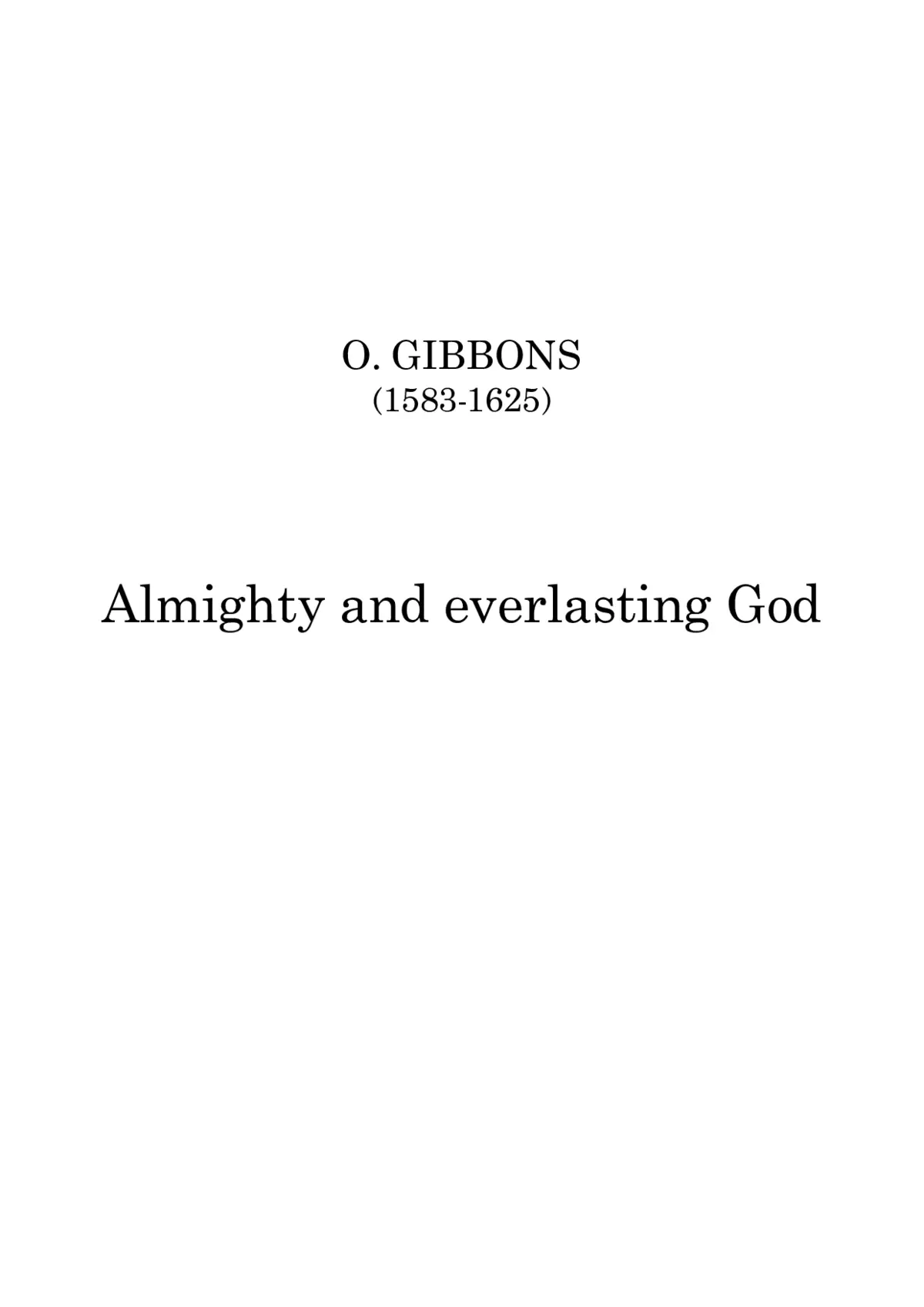 Almighty and everlasting God - Page 1