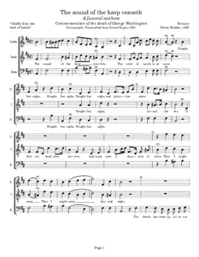 The sound of the harp ceaseth