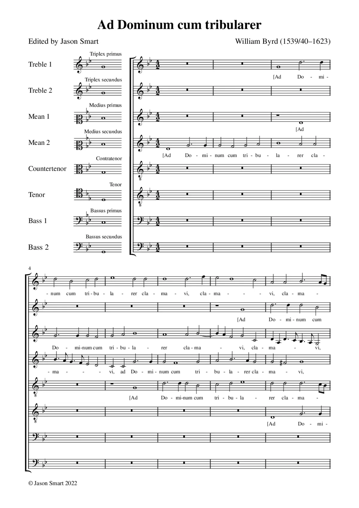 Ad Dominum cum tribularer - Page 1