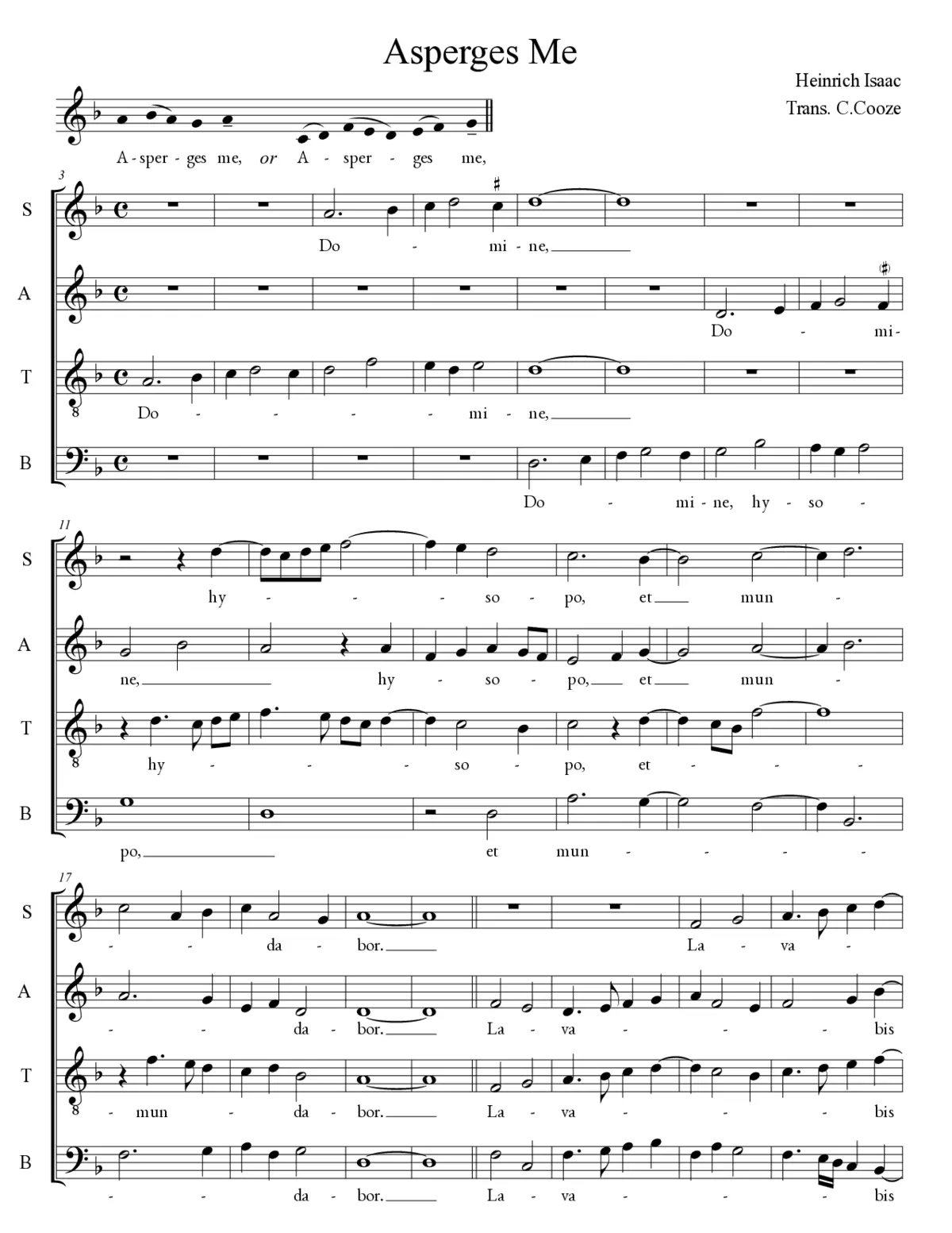 Asperges me - Page 1