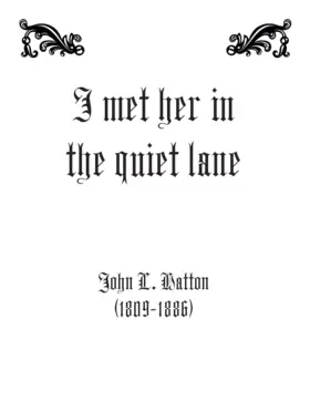 I met her in the quiet lane