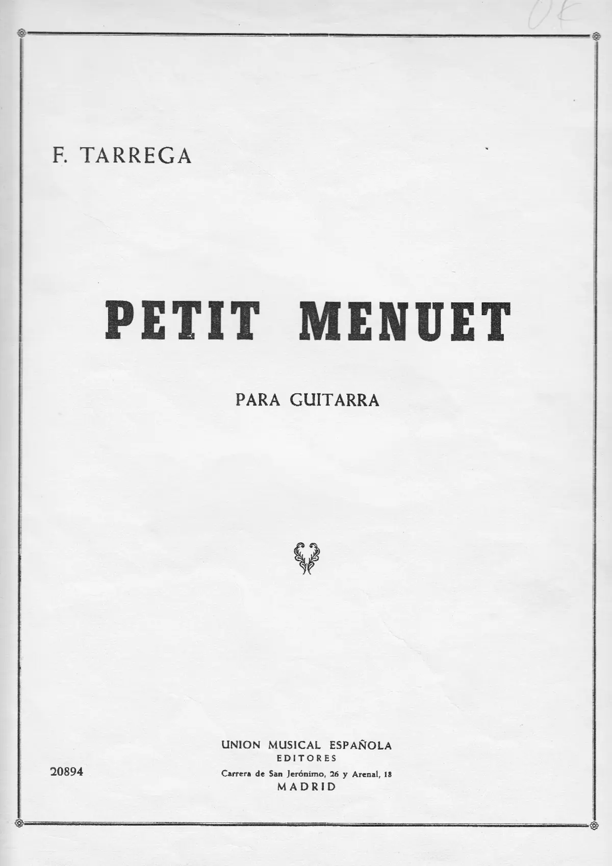 Petit menuet - Page 1