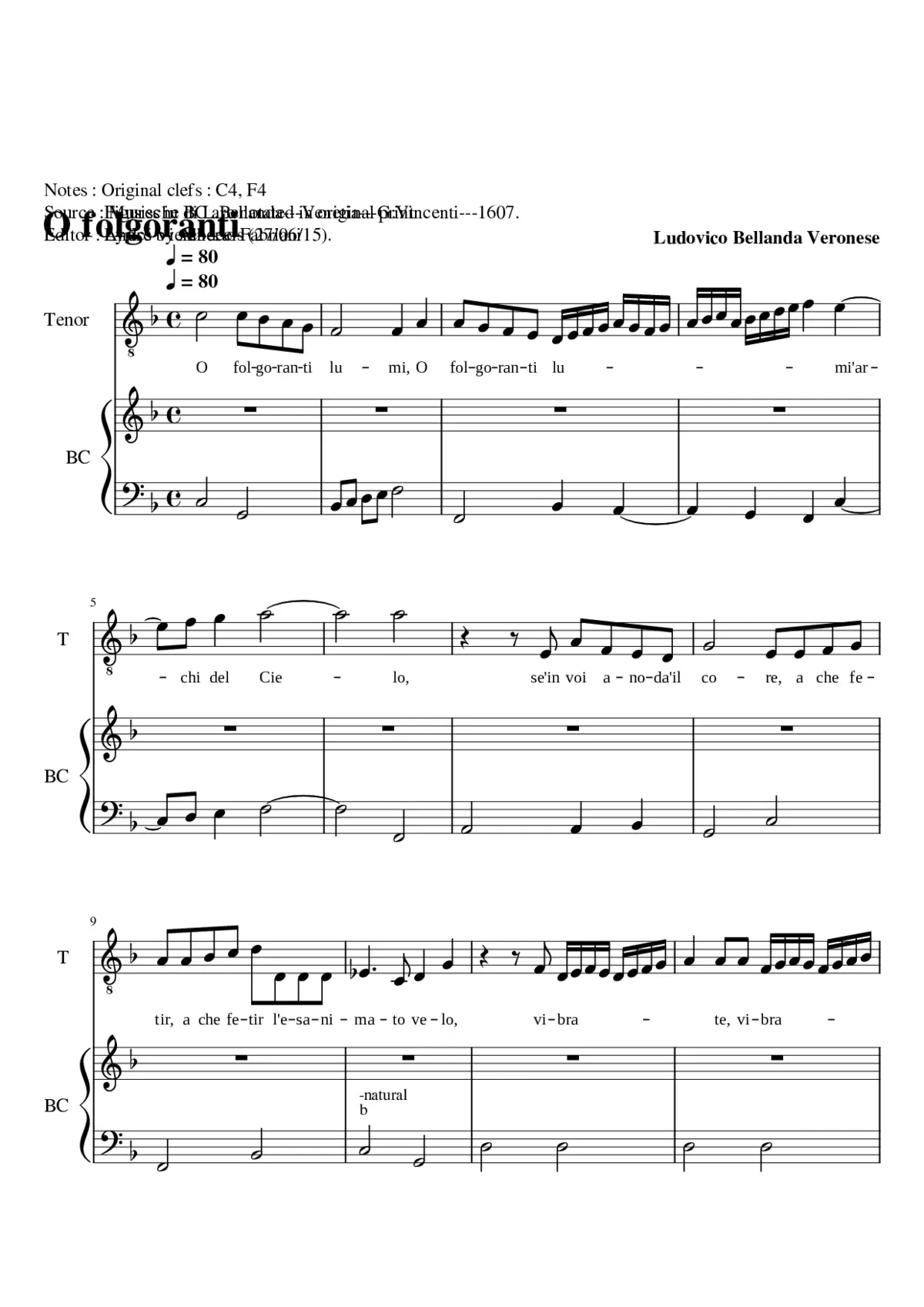 O folgoranti lumi - Page 1