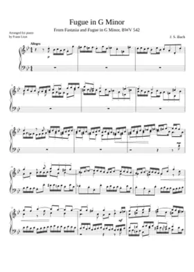 Fantasia and Fugue in G minor BWV 542