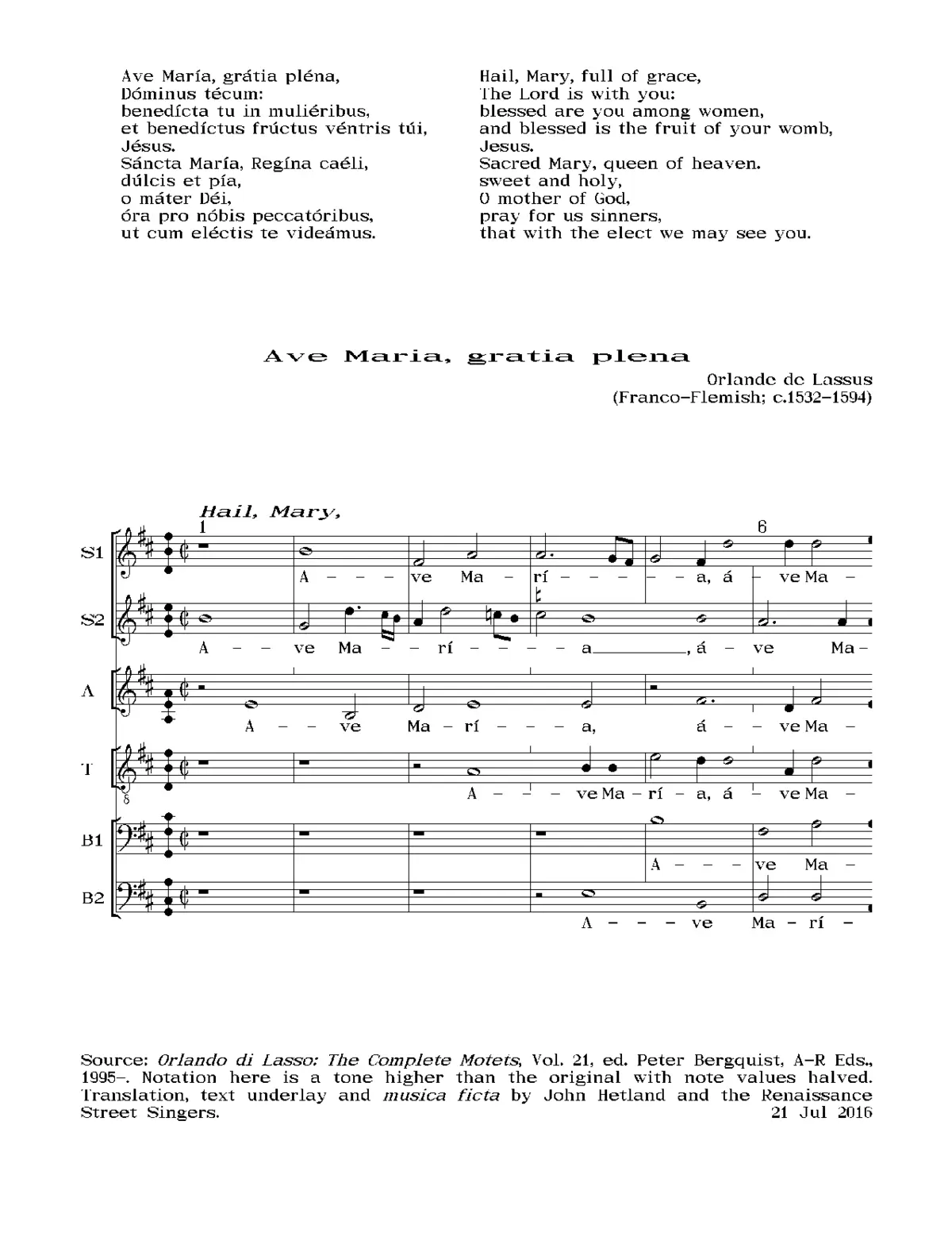 Ave Maria, gratia plena - Page 1