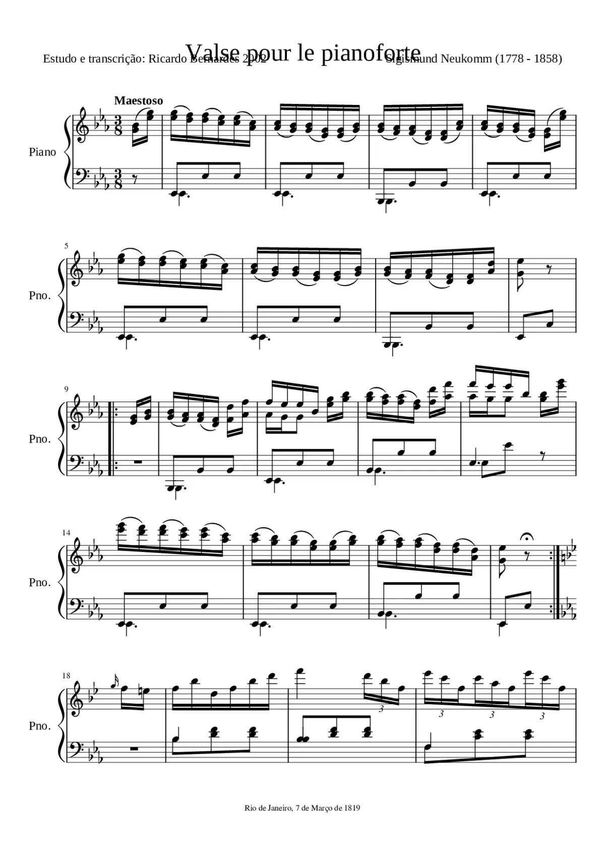 Valse pour pianoforte - Page 1