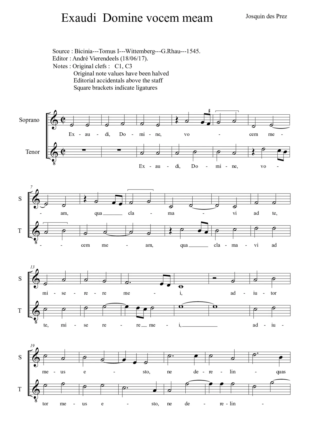 Exaudi Domine vocem meam - Page 1