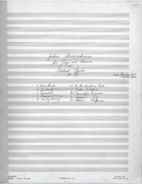 Ten Miniatures for Violin and Piano