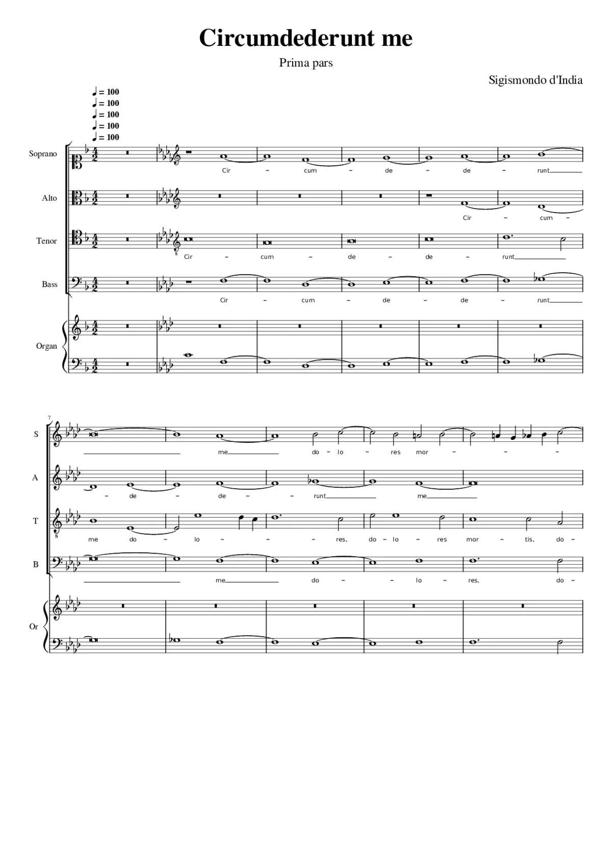 Circumdederunt me (prima pars) - Page 1