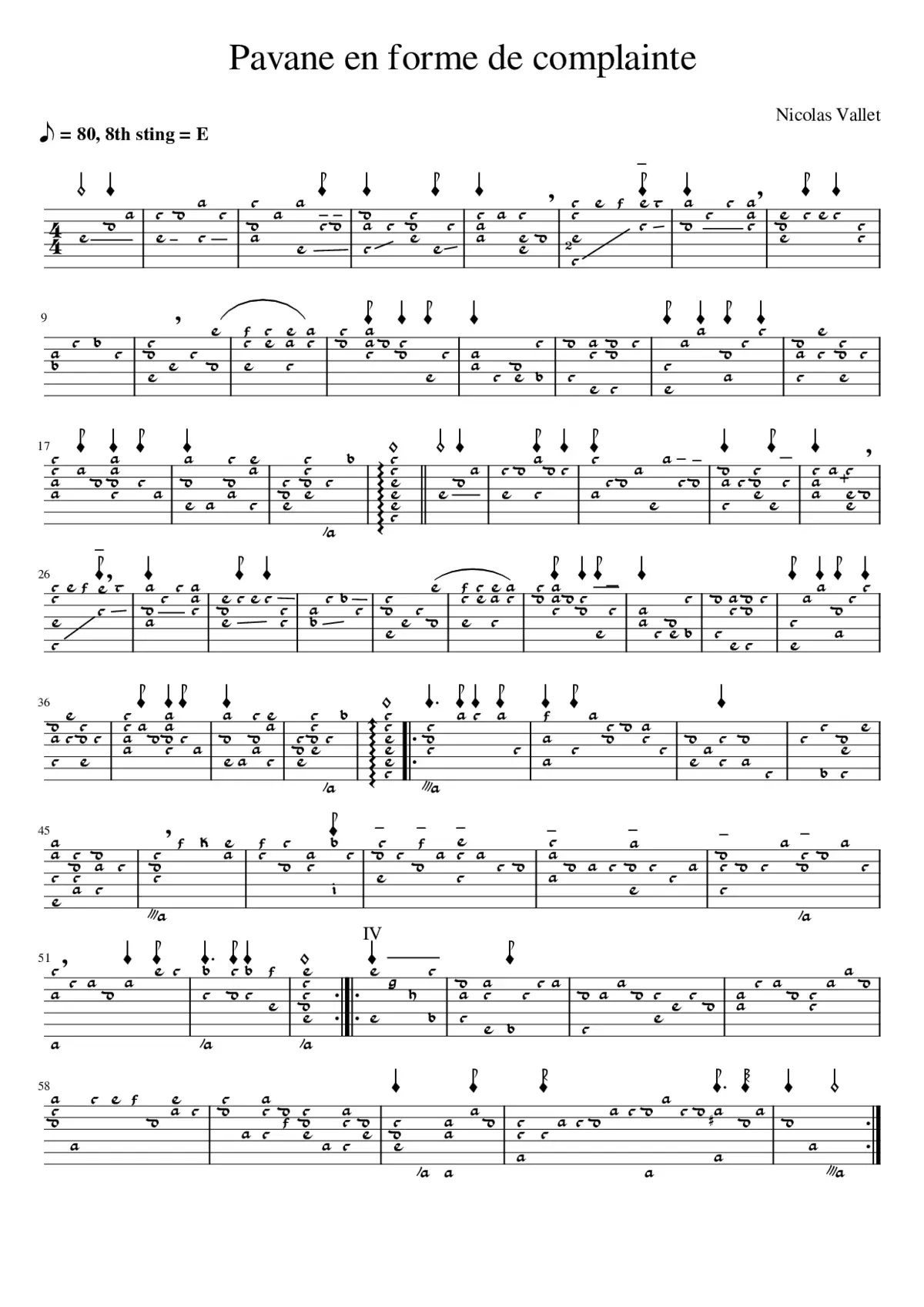 Secretum musarum No 21 Pavane en forme de complainte - Page 1