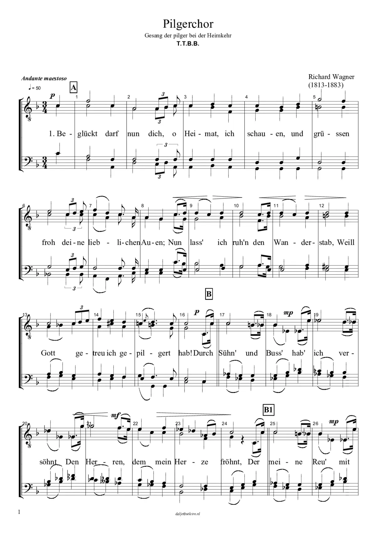 Beglückt darf nun dich - Page 1