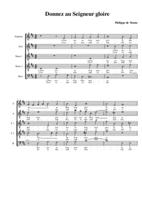 Donnez au Seigneur gloire