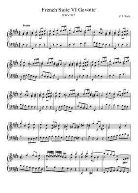 French Suite No.6 in E major BWV 817