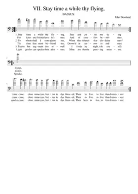 VII. Stay time a while thy flying