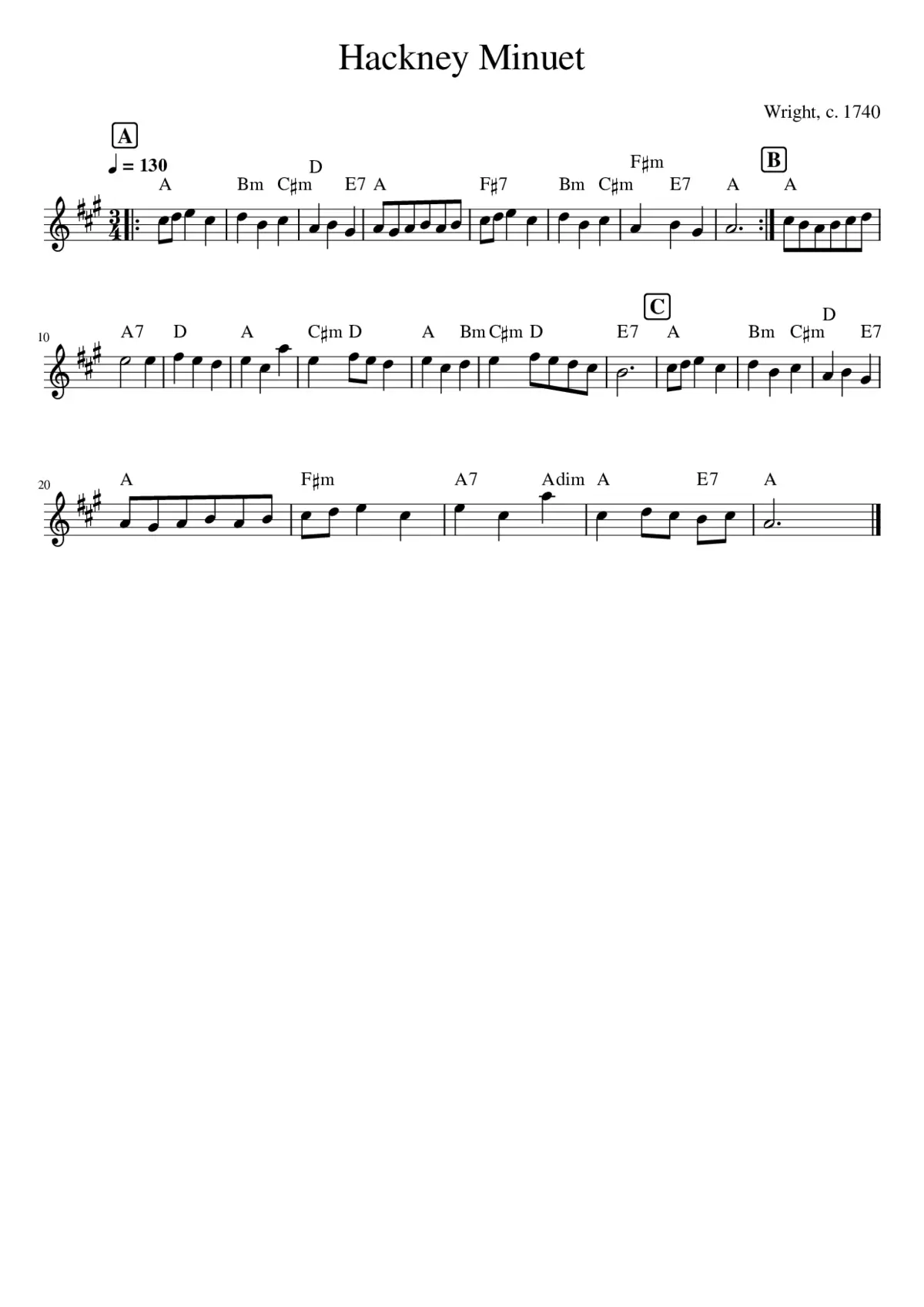 Hackney Minuet - Page 1