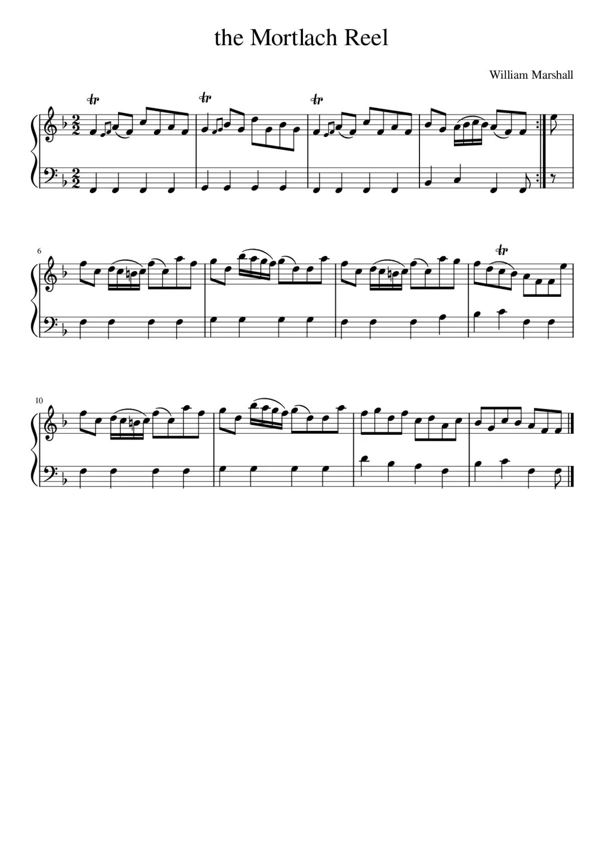 the Mortlach Reel - Page 1