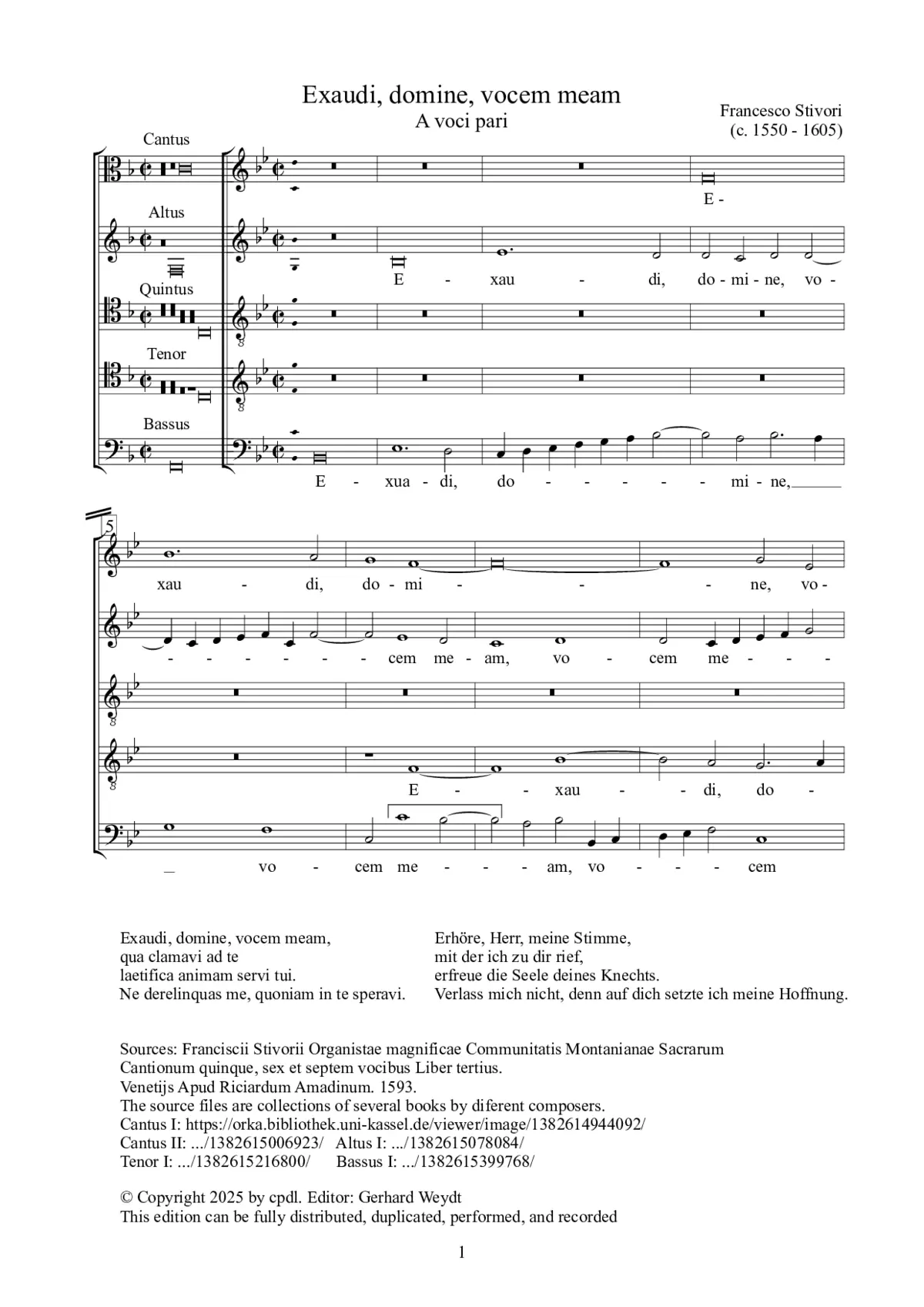 Exaudi domine vocem meam - Page 1