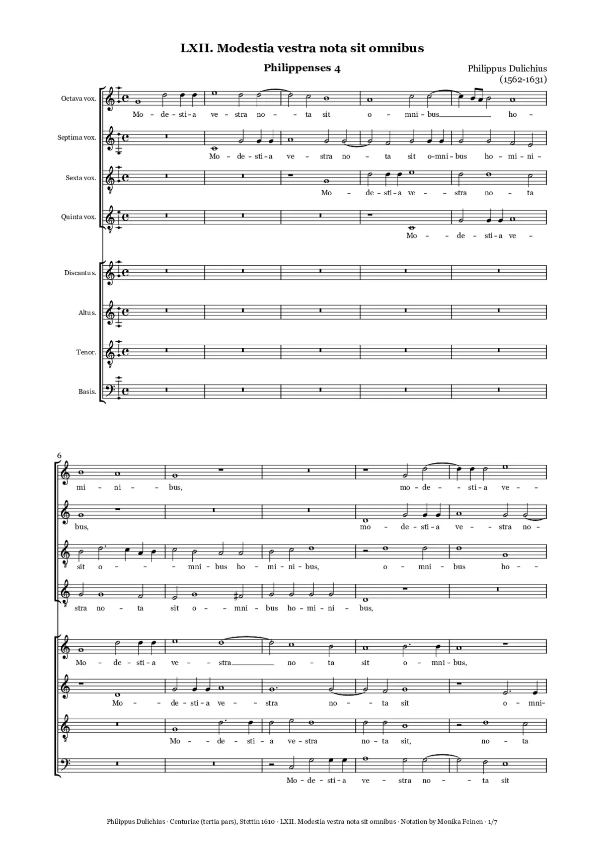 Modestia vestra nota sit omnibus - Page 1