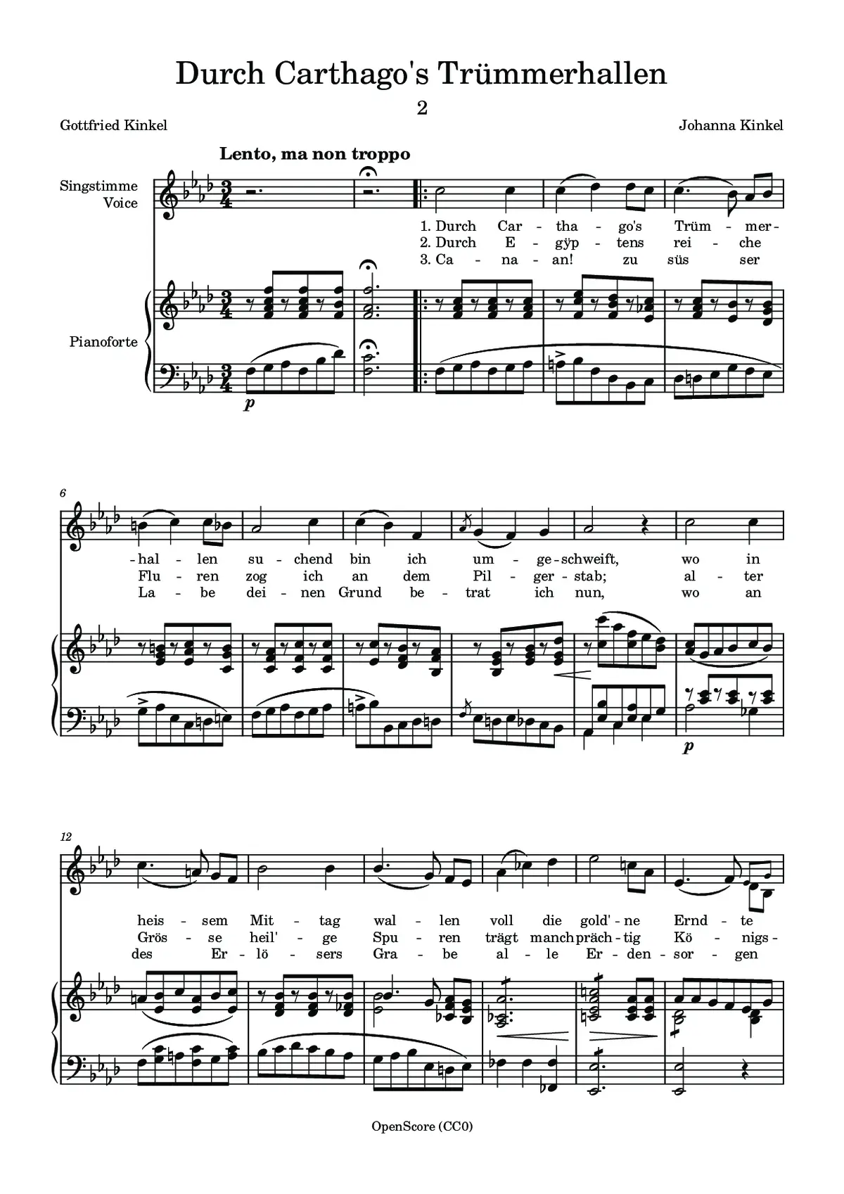 Durch Carthago’s Trümmerhallen - Page 1