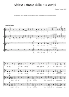 Abisso e fuoco della tua carità