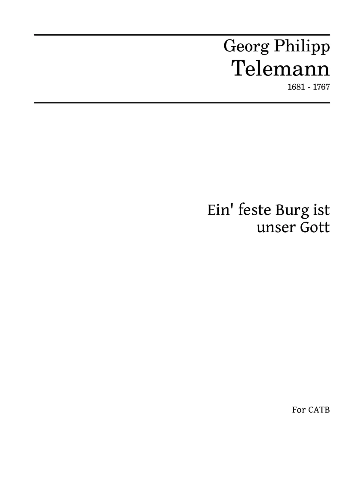 Ein feste Burg ist unser Gott - Page 1