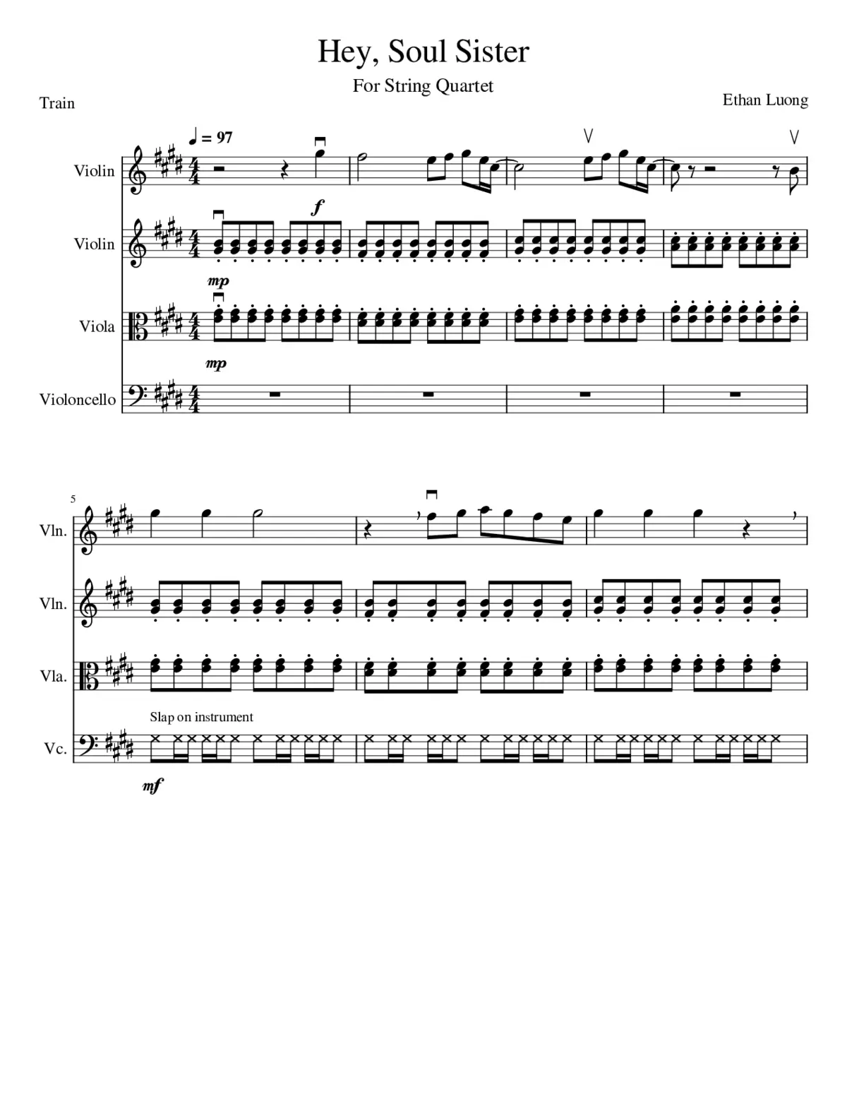 Hey Soul Sister - Page 1