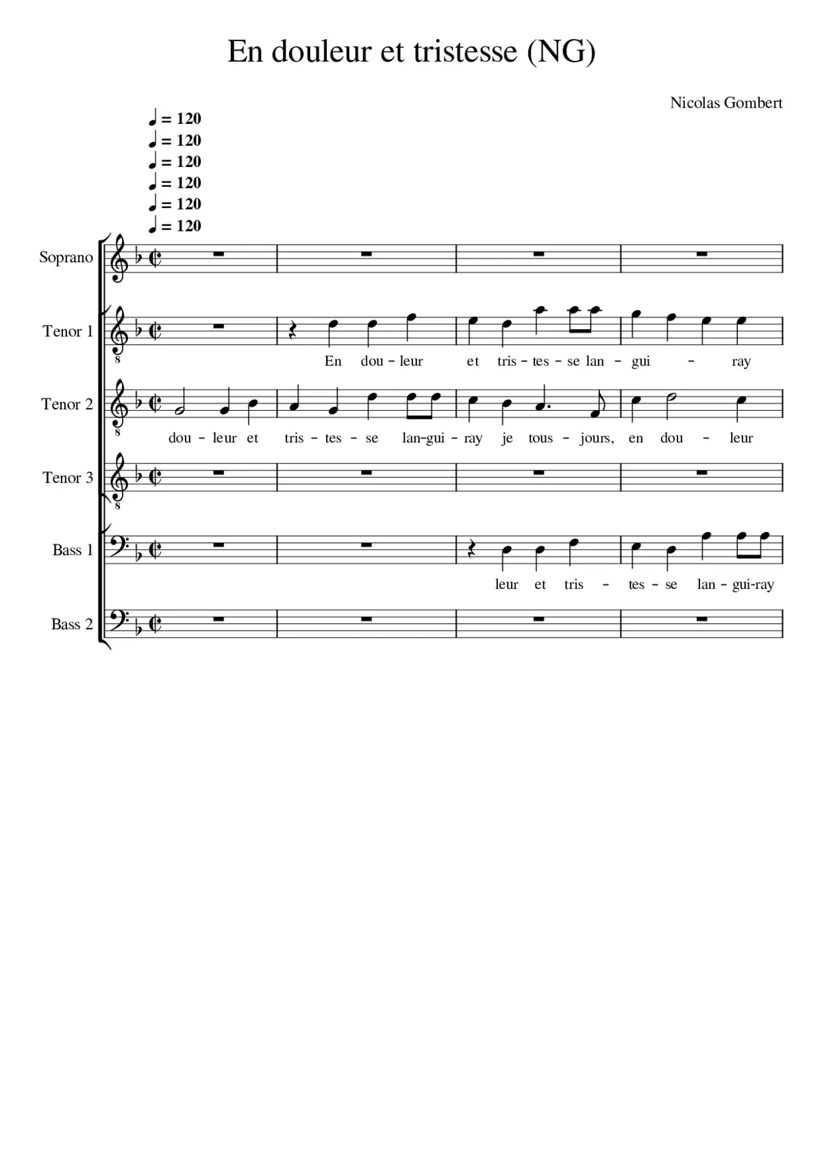 En douleur et tristesse - Page 1