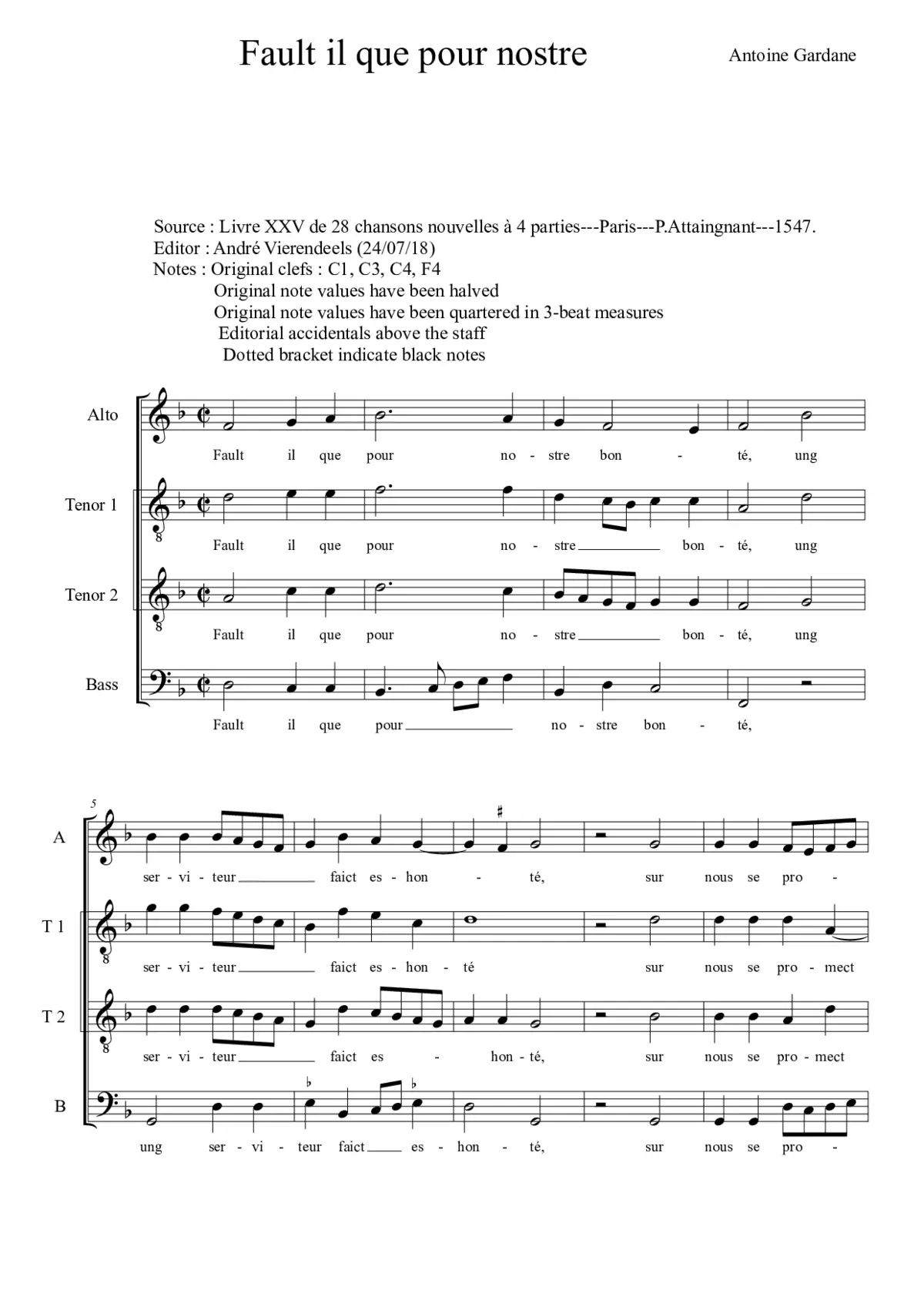 Faut-il que pour nostre bonté - Page 1
