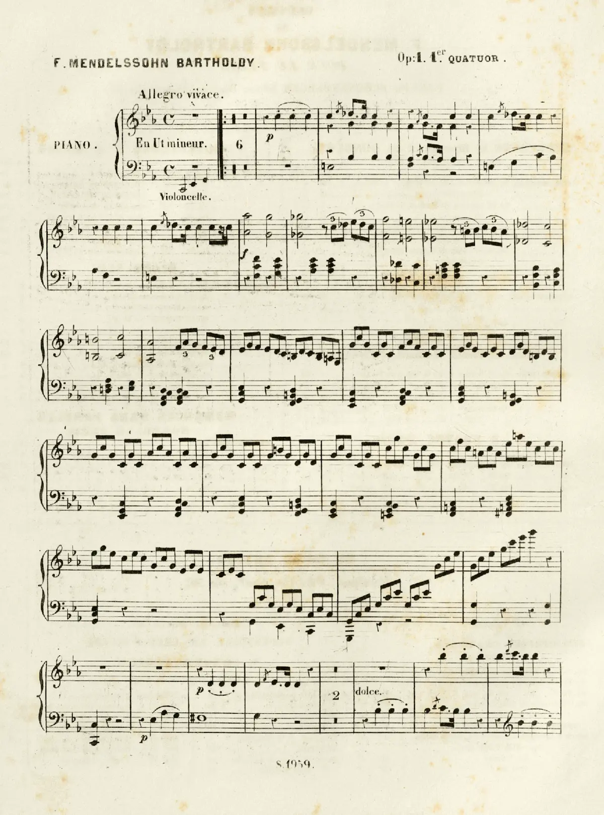 Piano Quartet No.1 in C minor - Page 1